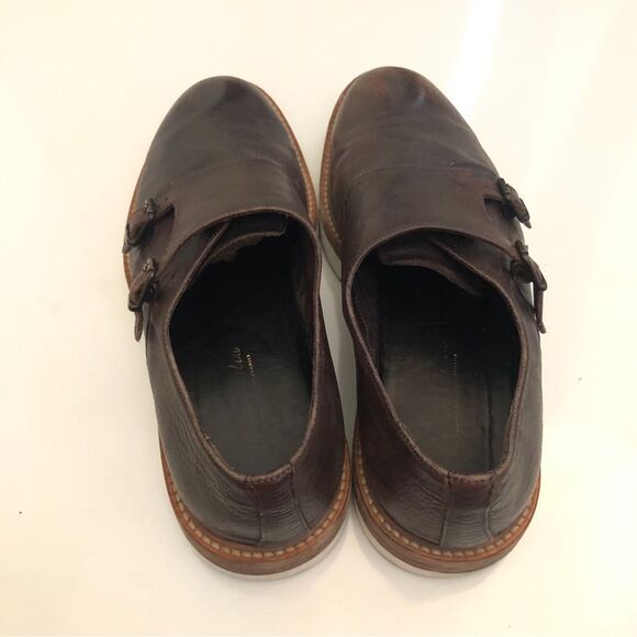 Rolando Sturlini Double Monk Strap leather shoes Mens 43 made Italy - Picture 6 of 16